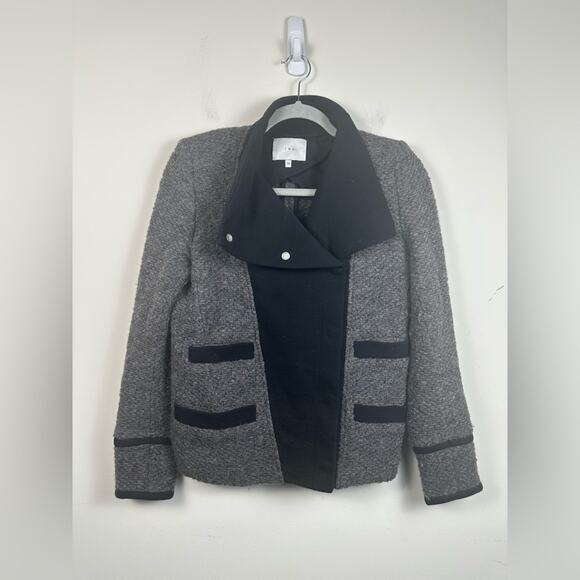 IRO Jackets & Blazers - IRO Cydney Black Boucle Tweed Blazer Jacket Wool Blend Size 6 EUC